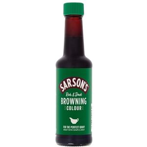Sarson's Browning Sauce, 12 x 150ml, Rich, Dark Caramel Colouring for Delicious Gravies, Stews and Roasts, for Baking and Cooking, No Artificial Colours or Flavours, Vegetarian Friendly Sarson's Browning Sauce, 12 x 150ml, Rich, Dark Caramel Colouring for Delicious Gravies, Stews and Roasts, for Baking and Cooking, No Artificial Colours or Flavours, Vegetarian Friendly