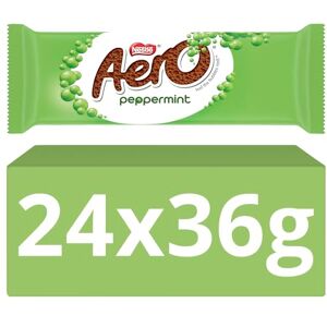 Aero Bubbly Peppermint Melts Sharing Bag Caramel Chocolate Mint Chocolate Bars, 24 x 36 g Peppermint 36 g (Pack of 24) 86g Aero Bubbly Peppermint Melts Sharing Bag Caramel Chocolate Mint Chocolate Bars, 24 x 36 g Peppermint 36 g (Pack of 24) 86g