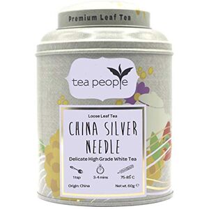 Tea People China Silver Needle, 60 g Loose Leaf Tea in a Tin Caddy, CSN-60g Tea People China Silver Needle, 60 g Loose Leaf Tea in a Tin Caddy, CSN-60g