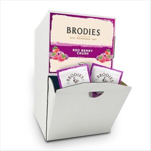Brodies Red Berry Crush Tag and Envelope 1 Dispenser box of 250 tea bags A mix of Berries and Fruits for an Infusion with a superb Aroma, Caffeine Free Brodies Red Berry Crush Tag and Envelope 1 Dispenser box of 250 tea bags A mix of Berries and Fruits for an Infusion with a superb Aroma, Caffeine Free