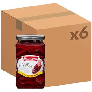 Baxters Sliced Beetroot, Pickled in Malt Vinegar with 33% Extra, Vegan, Bulk Pack, 455g, (Pack of 6) Baxters Sliced Beetroot, Pickled in Malt Vinegar with 33% Extra, Vegan, Bulk Pack, 455g, (Pack of 6)