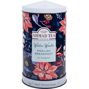 Ahmad Tea Christmas Music Caddy – 30 English Breakfast Teabags Festive Gift Tin with Musical Base Winter Wonderland Collection Ahmad Tea Christmas Music Caddy – 30 English Breakfast Teabags Festive Gift Tin with Musical Base Winter Wonderland Collection