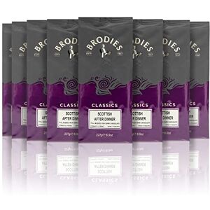 Brodies Classics Artisan Ground Coffee Scottish After Dinner 100% Arabica full Bodied, rich dark Chocolate, strong Strength, standard Grind, Hand roasted (8 Pack of 227 g) Brodies Classics Artisan Ground Coffee Scottish After Dinner 100% Arabica full Bodied, rich dark Chocolate, strong Strength, standard Grind, Hand roasted (8 Pack of 227 g)