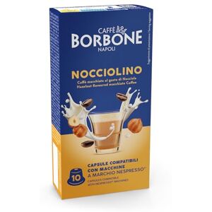 CAFFÈ BORBONE Nocciolino Pods — 60 Capsules of Hazelnut-Flavoured Coffee (6 Packs of 10) — Delicious and Nutty Espresso Coffee Capsules Compatible with Nespresso* Machines for Domestic Use CAFFÈ BORBONE Nocciolino Pods — 60 Capsules of Hazelnut-Flavoured Coffee (6 Packs of 10) — Delicious and Nutty Espresso Coffee Capsules Compatible with Nespresso* Machines for Domestic Use