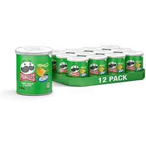 Kellogg's Pringles Sour Cream & Onion Crisps, 12x40 g Kellogg's Pringles Sour Cream & Onion Crisps, 12x40 g