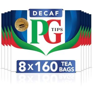 PG Tips Decaf Tea Bags Bulk Decaffeinated Teabags Smooth & Refreshing Black Tea Perfect Flavour Release 8 x 160 Tea Bags 1280 Plant Based Biodegradable Decaf Teabags PG Tips Decaf Tea Bags Bulk Decaffeinated Teabags Smooth & Refreshing Black Tea Perfect Flavour Release 8 x 160 Tea Bags 1280 Plant Based Biodegradable Decaf Teabags