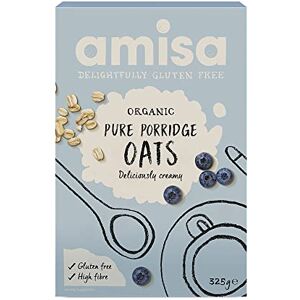 Amisa Organic Gluten-Free Porridge Oats 325g, Pack of 6 Pure Wholegrain & High in Fibre Naturally Vegan Breakfast Cereal Amisa Organic Gluten-Free Porridge Oats 325g, Pack of 6 Pure Wholegrain & High in Fibre Naturally Vegan Breakfast Cereal