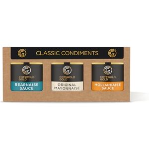 Cotswold Gold Classic Condiments Trio, Containing Bearnaise Sauce, 150ml, Original Mayonnaise, 150ml and Hollandaise Sauce, 150ml Cotswold Gold Classic Condiments Trio, Containing Bearnaise Sauce, 150ml, Original Mayonnaise, 150ml and Hollandaise Sauce, 150ml