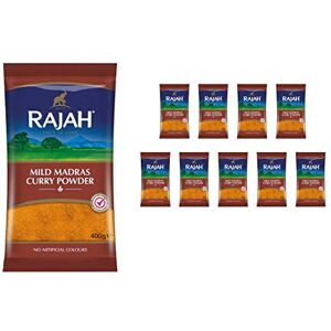 Rajah Spices Mild Madras Curry Powder Madras Mild Curry Powder (400g (Pack of 10)) Rajah Spices Mild Madras Curry Powder Madras Mild Curry Powder (400g (Pack of 10))