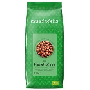 Mundo Feliz Organic Raw Hazelnuts 2 x 500 g Mundo Feliz Organic Raw Hazelnuts 2 x 500 g