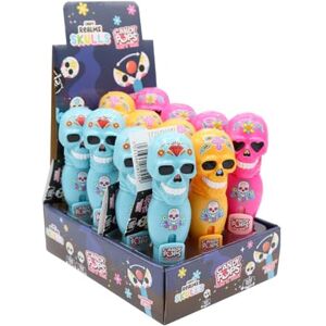 Candy Skull Pops Push n Twist, Strawberry Flavour Lollipop, 8 g (Pack of 24) Candy Skull Pops Push n Twist, Strawberry Flavour Lollipop, 8 g (Pack of 24)