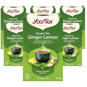 YOGI TEA , Green Tea Ginger Lemon, Organic Herbal Tea, Blend of Green Tea, Ginger and Lemon, 6 Packs x 17 Tea Bags (102 Teabags Total) YOGI TEA , Green Tea Ginger Lemon, Organic Herbal Tea, Blend of Green Tea, Ginger and Lemon, 6 Packs x 17 Tea Bags (102 Teabags Total)