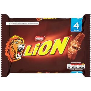 Nestlé Lion Lion Milk Chocolate Bar Multipacks 10 Packs of 4 x 30g (Total 40 Bars) Crunchy Wafer, Caramel & Cereal in Milk Chocolate Nestlé Lion Lion Milk Chocolate Bar Multipacks 10 Packs of 4 x 30g (Total 40 Bars) Crunchy Wafer, Caramel & Cereal in Milk Chocolate