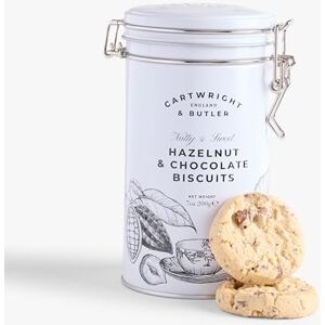 Cartwright & Butler Hazelnut & Chocolate Biscuits in Tin, 200g, Luxury Butter Biscuits with Milk Chocolate Chunks & Roasted Hazelnuts, Premium Biscuit Gift Tin Cartwright & Butler Hazelnut & Chocolate Biscuits in Tin, 200g, Luxury Butter Biscuits with Milk Chocolate Chunks & Roasted Hazelnuts, Premium Biscuit Gift Tin
