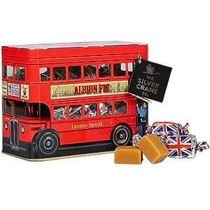 CRAFTin London Bus Souvenir Tin with Vanilla Fudge Christmas Fudge Sweets Gift Box with Individually Wrapped Sweets Novelty British Sweet Tin, London Souvenirs Gifts by The Silver Crane Company CRAFTin London Bus Souvenir Tin with Vanilla Fudge Christmas Fudge Sweets Gift Box with Individually Wrapped Sweets Novelty British Sweet Tin, London Souvenirs Gifts by The Silver Crane Company