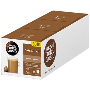 NESCAFÉ DOLCE GUSTO Café Au Lait Coffee Pods Pack of 3 (Total 90 Servings) NESCAFÉ DOLCE GUSTO Café Au Lait Coffee Pods Pack of 3 (Total 90 Servings)