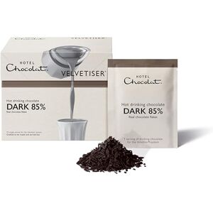 Hotel Chocolat 85% Dark Hot Chocolate Sachets Luxury Chocolate Flakes Pack of 10 Single-Serve Sachets, 310g Suitable for Vegetarians & Vegans Hotel Chocolat 85% Dark Hot Chocolate Sachets Luxury Chocolate Flakes Pack of 10 Single-Serve Sachets, 310g Suitable for Vegetarians & Vegans