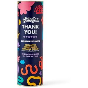 Josh & Jim's 'Thank You' Classic British Sweets Assortment Gift, Rosey Apples, Sherbet Lemon, Rhubarb & Custard, 3x125g, 375g Multipack Josh & Jim's 'Thank You' Classic British Sweets Assortment Gift, Rosey Apples, Sherbet Lemon, Rhubarb & Custard, 3x125g, 375g Multipack