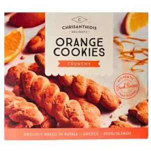 Chrisanthidis Delights Greek Orange Braid Cookies – Traditional Crunchy Biscuits – Authentic Greek Recipe – Baked in Kavala – No Added Preservatives – 300g (Pack of 2) Chrisanthidis Delights Greek Orange Braid Cookies – Traditional Crunchy Biscuits – Authentic Greek Recipe – Baked in Kavala – No Added Preservatives – 300g (Pack of 2)