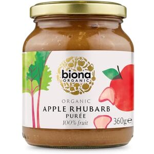Biona Organic Apple and Rhubarb Puree 360g (Pack of 6) Biona Organic Apple and Rhubarb Puree 360g (Pack of 6)