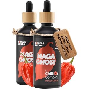 TCOC Extreme Edition Naga Ghost Chilli Made with Spanish Extra Virgin Olive Oil & Naga Red Pepper Hot Sauce for Burgers & Spicy Snacks by The Chilli Oil Company, 2-Pack TCOC Extreme Edition Naga Ghost Chilli Made with Spanish Extra Virgin Olive Oil & Naga Red Pepper Hot Sauce for Burgers & Spicy Snacks by The Chilli Oil Company, 2-Pack