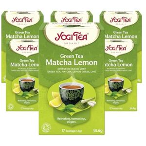 YOGI TEA , Matcha Lemon, Organic Green Herbal Tea, Blend of Green Tea, Matcha, Lemongrass and Lime, 6 Packs x 17 Tea Bags (102 Teabags Total) YOGI TEA , Matcha Lemon, Organic Green Herbal Tea, Blend of Green Tea, Matcha, Lemongrass and Lime, 6 Packs x 17 Tea Bags (102 Teabags Total)
