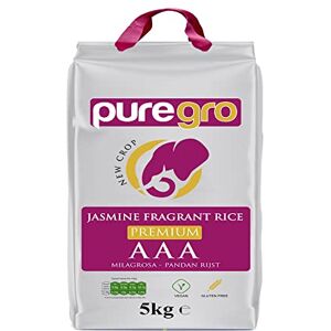 Puregro AAA Premium Jasmine Fragrant Rice 5kg PACK OF 1 NEW CROP VEGAN GLUTEN FREE Premium Quality. Puregro AAA Premium Jasmine Fragrant Rice 5kg PACK OF 1 NEW CROP VEGAN GLUTEN FREE Premium Quality.