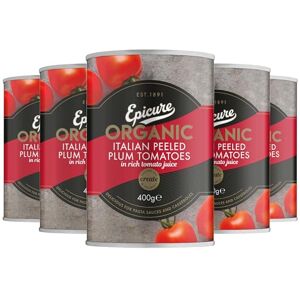Epicure Tinned Organic Italian Peeled Plum Tomatoes, Rich Tomato Juice for Delicious Pasta Sauces and Casseroles 400 g (Pack of 12) Epicure Tinned Organic Italian Peeled Plum Tomatoes, Rich Tomato Juice for Delicious Pasta Sauces and Casseroles 400 g (Pack of 12)