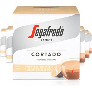 Segafredo Zanetti 96 Cortado Coffee Capsules Compatible with Dolce Gusto by Nescafé Espresso Macchiato with Creamy Milk (6 Boxes of 16 Capsules Each) Segafredo Zanetti 96 Cortado Coffee Capsules Compatible with Dolce Gusto by Nescafé Espresso Macchiato with Creamy Milk (6 Boxes of 16 Capsules Each)