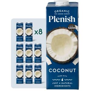PLENISH Organic Unsweetened Coconut Milk 1L (Pack of 8) PLENISH Organic Unsweetened Coconut Milk 1L (Pack of 8)