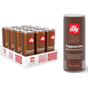 illy Coffee Cold Brew Coffee Cappuccino Iced Coffee Medium Roast 100% Arabica Coffee No Preservatives Ready to drink 12 x 250ml tins illy Coffee Cold Brew Coffee Cappuccino Iced Coffee Medium Roast 100% Arabica Coffee No Preservatives Ready to drink 12 x 250ml tins
