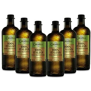Carapelli 100% Italian Extra Virgin Olive Oil, Cold Pressed Extra Virgin Olive Oil, Pack of 6 x 500 ml Carapelli 100% Italian Extra Virgin Olive Oil, Cold Pressed Extra Virgin Olive Oil, Pack of 6 x 500 ml