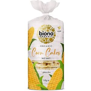 Biona Organic No Salt Corn Cakes 110g (Pack of 12 Biona Organic No Salt Corn Cakes 110g (Pack of 12