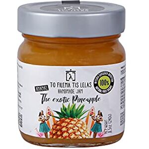 To Filema Tis Lelas Handmade No Added Sugar Jam – The Exotic Pineapple, 75% Fruit, Pack of 2 x 240g (480g Total) Traditional Greek Marmalade Vegan, Gluten Free To Filema Tis Lelas Handmade No Added Sugar Jam – The Exotic Pineapple, 75% Fruit, Pack of 2 x 240g (480g Total) Traditional Greek Marmalade Vegan, Gluten Free