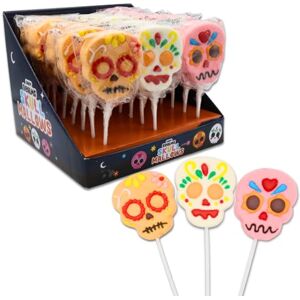 Candy Skull Mallow Pops, Fruity Flavour, 40 g (Pack of 24) Candy Skull Mallow Pops, Fruity Flavour, 40 g (Pack of 24)
