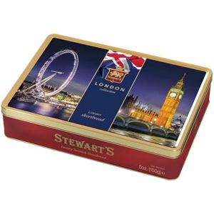 Stewart's London Shortbread Tin (150g) Traditionally Made Luxury Scottish Shortbread, Delicious Melt-In-Mouth Biscuits, Ideal Collectable Treat to Share, 40 Years Heritage Stewart's London Shortbread Tin (150g) Traditionally Made Luxury Scottish Shortbread, Delicious Melt-In-Mouth Biscuits, Ideal Collectable Treat to Share, 40 Years Heritage