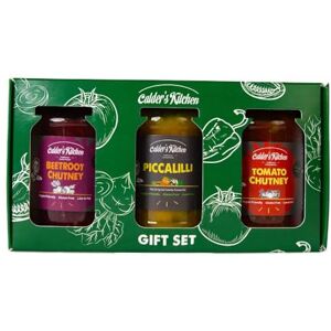 Calder's Kitchen Cheese Lover's Gift Box, Trio of Piccalilli and Chutneys, 3 x 285g Jars, Gluten Free, Vegan, Suitable for Coeliacs Calder's Kitchen Cheese Lover's Gift Box, Trio of Piccalilli and Chutneys, 3 x 285g Jars, Gluten Free, Vegan, Suitable for Coeliacs