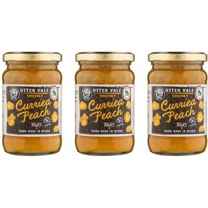 Otter Vale Curried Peach Chutney, peach fruitiness with a hint of curry spice, hand-made in Devon, gluten-free, 300g glass jar x 3 Otter Vale Curried Peach Chutney, peach fruitiness with a hint of curry spice, hand-made in Devon, gluten-free, 300g glass jar x 3
