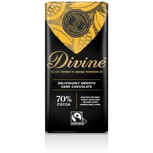 Divine 70% Cocoa Dark Chocolate, 90 g bar (pack of 15) Divine 70% Cocoa Dark Chocolate, 90 g bar (pack of 15)