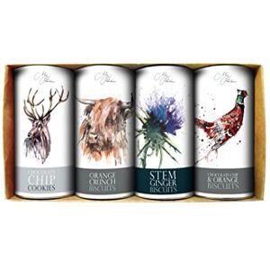 Meg Hawkins Farrah's of Harrogate, 4 Drum Gift Set Stag, Cow, Thistle, Pheasant, 4 x 160 g Meg Hawkins Farrah's of Harrogate, 4 Drum Gift Set Stag, Cow, Thistle, Pheasant, 4 x 160 g