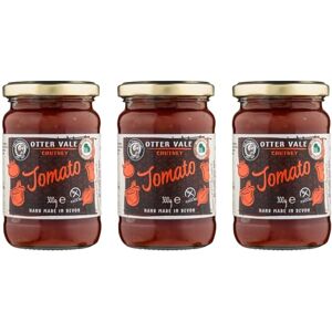 Otter Vale Tomato Chutney, packed with tomato favour and a hint of spice, hand-made in Devon, gluten-free, 300g glass jar x 3 Otter Vale Tomato Chutney, packed with tomato favour and a hint of spice, hand-made in Devon, gluten-free, 300g glass jar x 3
