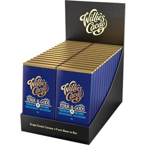 Willie's Cacao Milk of the Gods, 44% Milk Chocolate bar 26g x 30 Rich Nutty Notes Artisan Chocolate Bean to bar Willie's Cacao Milk of the Gods, 44% Milk Chocolate bar 26g x 30 Rich Nutty Notes Artisan Chocolate Bean to bar