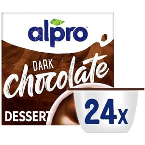 Alpro Dark Chocolate Soya Plant-Based Dessert Alternative Vegan & Dairy Free No Added Sugar Pudding & Dessert Multipack 6 packs of 4 Pots (Total 24 Pots) Alpro Dark Chocolate Soya Plant-Based Dessert Alternative Vegan & Dairy Free No Added Sugar Pudding & Dessert Multipack 6 packs of 4 Pots (Total 24 Pots)