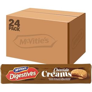 McVitie's Digestives Creams Chocolate Biscuits, Smooth Chocolate Cream Filling, 168 g (Pack of 24) McVitie's Digestives Creams Chocolate Biscuits, Smooth Chocolate Cream Filling, 168 g (Pack of 24)