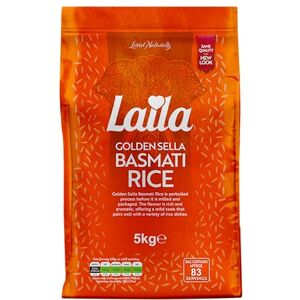 LAILA Golden Sella Basmati Rice Long Grain 5kg LAILA Golden Sella Basmati Rice Long Grain 5kg