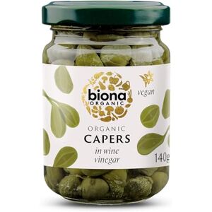 Biona Organic Capers in Wine Vinegar, 140g Pack of 6 Organically Grown in The Italian Countryside Preserved in White Wine Vinegar to Enhance Flavour for Salads, Pasta Sauces & Sandwiches Biona Organic Capers in Wine Vinegar, 140g Pack of 6 Organically Grown in The Italian Countryside Preserved in White Wine Vinegar to Enhance Flavour for Salads, Pasta Sauces & Sandwiches