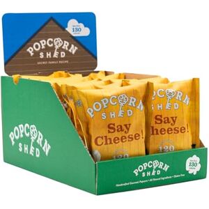 Popcorn Shed Say Cheese! Gourmet Popcorn (16 x 16g) Cheddar Cheese Gourmet Popcorn, Easy & Low Calorie Snack, Perfect for Parties, Movie Nights & Gifting Popcorn Shed Say Cheese! Gourmet Popcorn (16 x 16g) Cheddar Cheese Gourmet Popcorn, Easy & Low Calorie Snack, Perfect for Parties, Movie Nights & Gifting