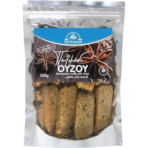 SOUSAMLI BAKERY Handmade Sweet Rusks – Double-Baked Crispy Slices with Anise Aroma – Traditional Greek Bakery Snack from Lesvos – Resealable Doypack, Pack of 2 × 250 g SOUSAMLI BAKERY Handmade Sweet Rusks – Double-Baked Crispy Slices with Anise Aroma – Traditional Greek Bakery Snack from Lesvos – Resealable Doypack, Pack of 2 × 250 g