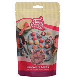 FunCakes Chocolate Melts Ruby: Melting Chocolate to Make Sweet Bonbons, Drips, Glaze, Cake Decorations, Drizzles. Easy Melting in Microwave or Au Bain-Marie, Halal. 200g. FunCakes Chocolate Melts Ruby: Melting Chocolate to Make Sweet Bonbons, Drips, Glaze, Cake Decorations, Drizzles. Easy Melting in Microwave or Au Bain-Marie, Halal. 200g.
