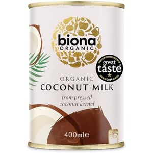 Biona Organic Coconut Milk 400 ml, Pack of 6 Great Taste Award 2024 Winner Dairy Free, Naturally Vegan Pressed from Coconut Kernels For Cooking and Baking Vegan Alternative Biona Organic Coconut Milk 400 ml, Pack of 6 Great Taste Award 2024 Winner Dairy Free, Naturally Vegan Pressed from Coconut Kernels For Cooking and Baking Vegan Alternative
